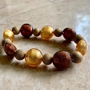 Murano glass stretch bracelet.
